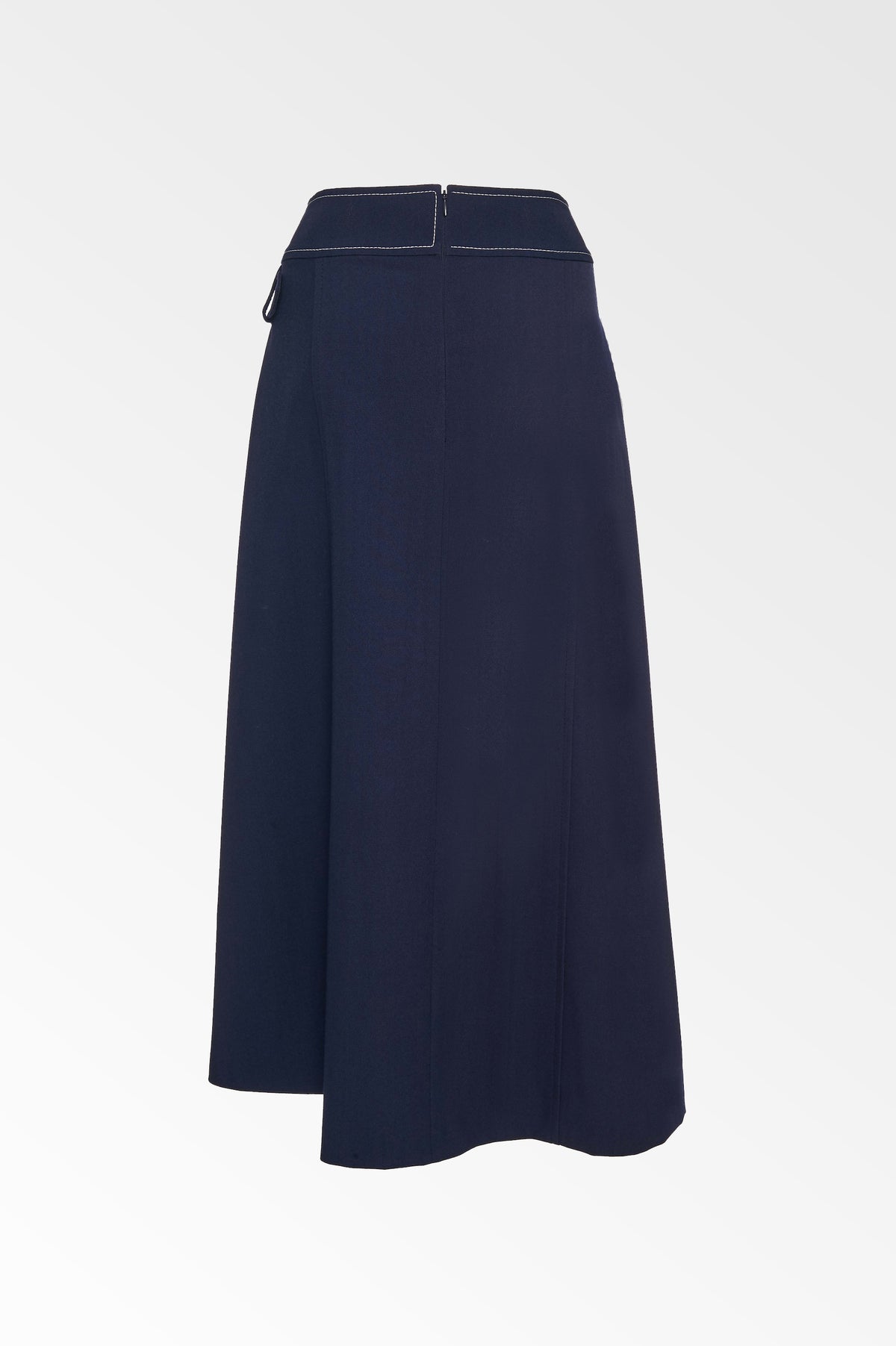 Louis Vuitton Signature Buckle Wool Twill Skirt